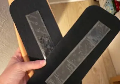 Applying filter pads to fan blades